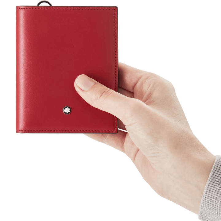 Montblanc Meisterstück compact wallet 6 compartments black/red 129679 - Capodagli 1937