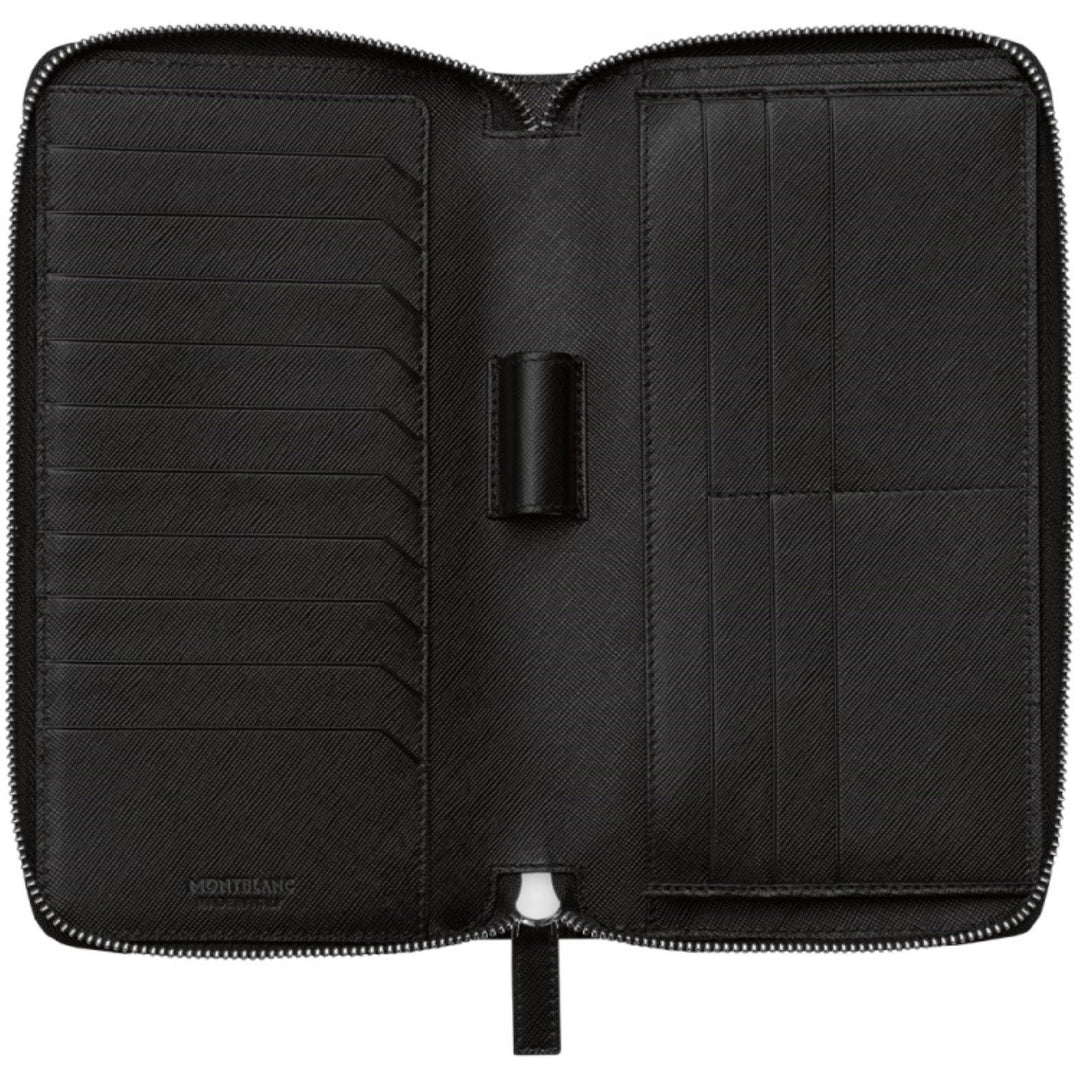 Montblanc travel wallet 16 compartments with zip Sartorial black 113208 - Gioielleria Capodagli