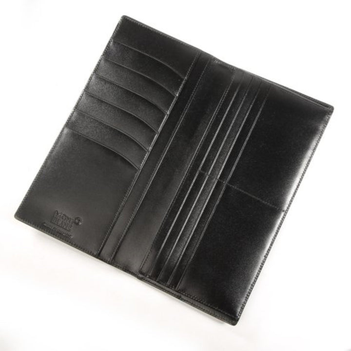 Montblanc vertical wallet 14 compartments and pocket with zip Meisterstück black 7165 - Gioielleria Capodagli
