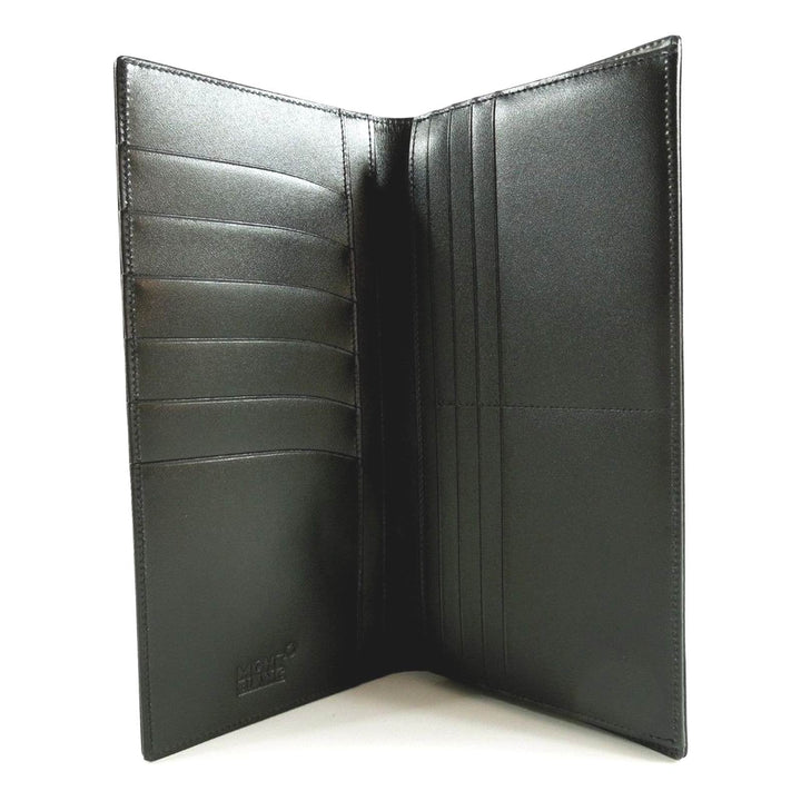 Montblanc vertical wallet 14 compartments and pocket with zip Meisterstück black 7165 - Gioielleria Capodagli