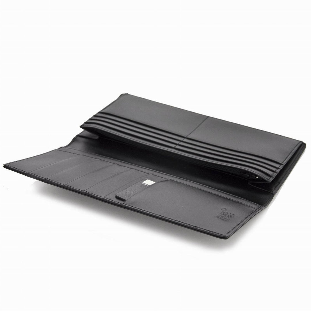Montblanc vertical wallet 14 compartments and pocket with zip Meisterstück black 7165 - Gioielleria Capodagli