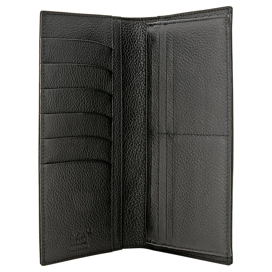 Portefeuille vertical Montblanc 14 compartiments et poche zippée Meisterstück Soft Grain noir 113303 - Capodagli 1937