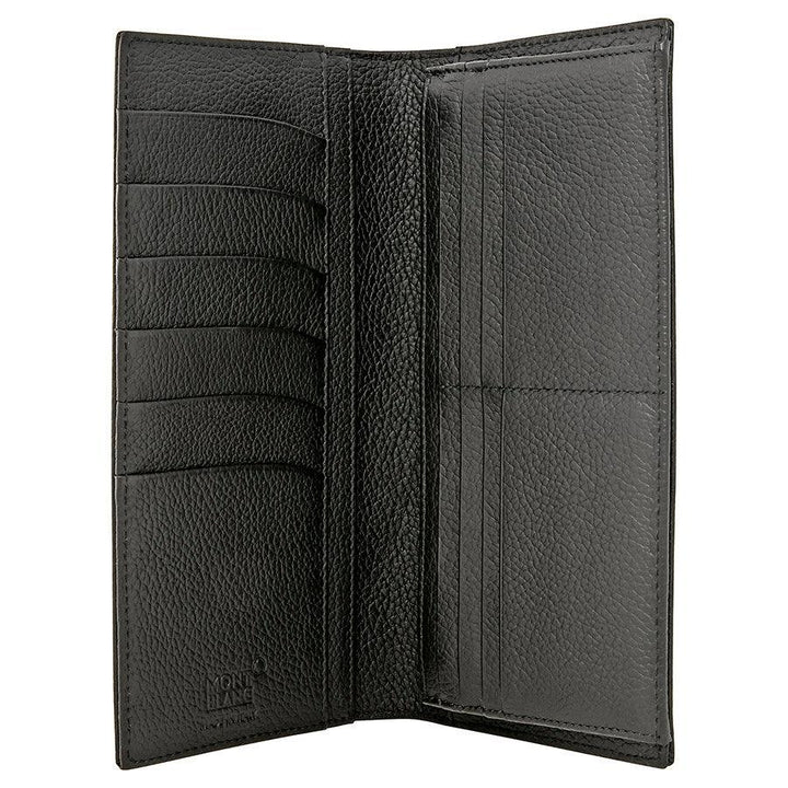 Portefeuille vertical Montblanc 14 compartiments et poche zippée Meisterstück Soft Grain noir 113303 - Capodagli 1937