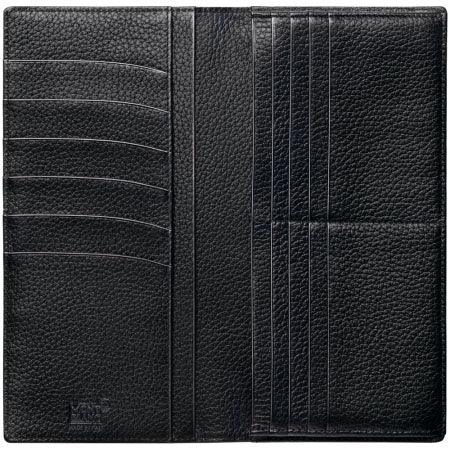 Portefeuille vertical Montblanc 14 compartiments et poche zippée Meisterstück Soft Grain noir 113303 - Capodagli 1937