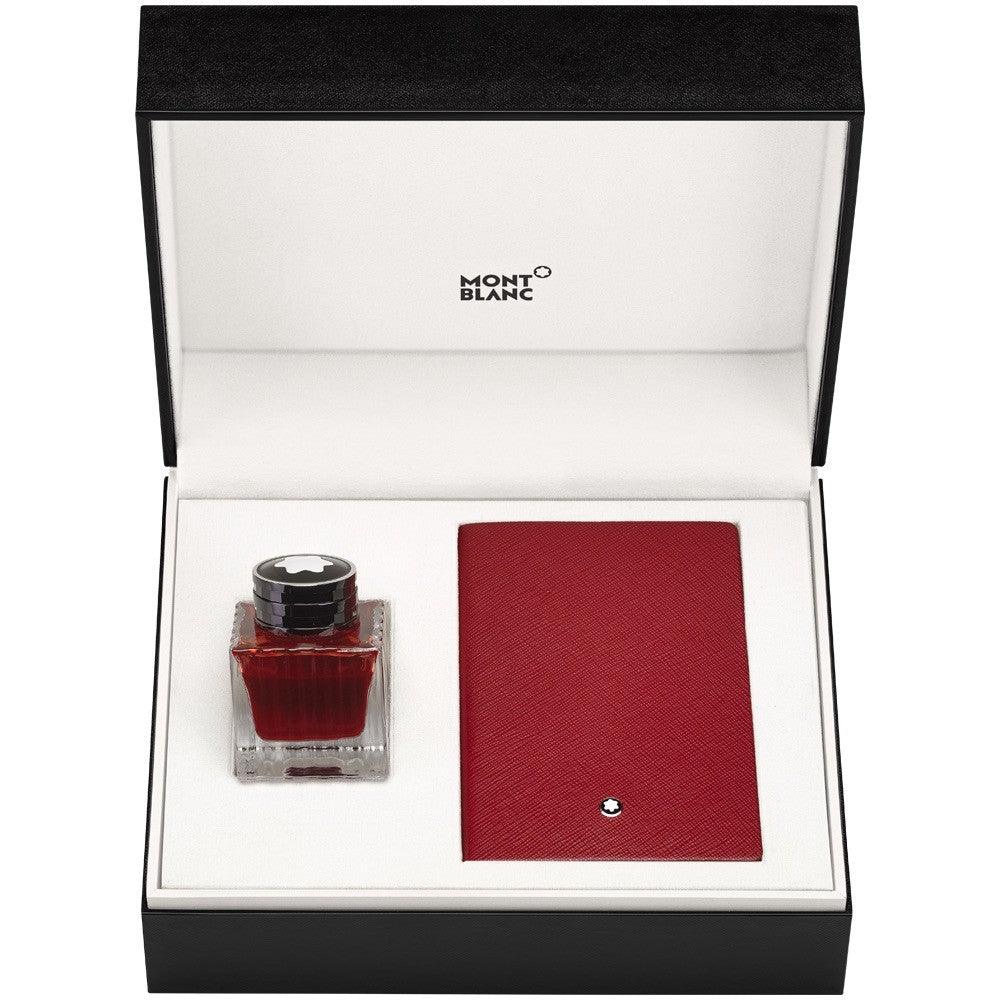 Montblanc 147 linkovaný zápisník set s červeným inkoustem 50 ml 117597 - Gioielleria Capodagli