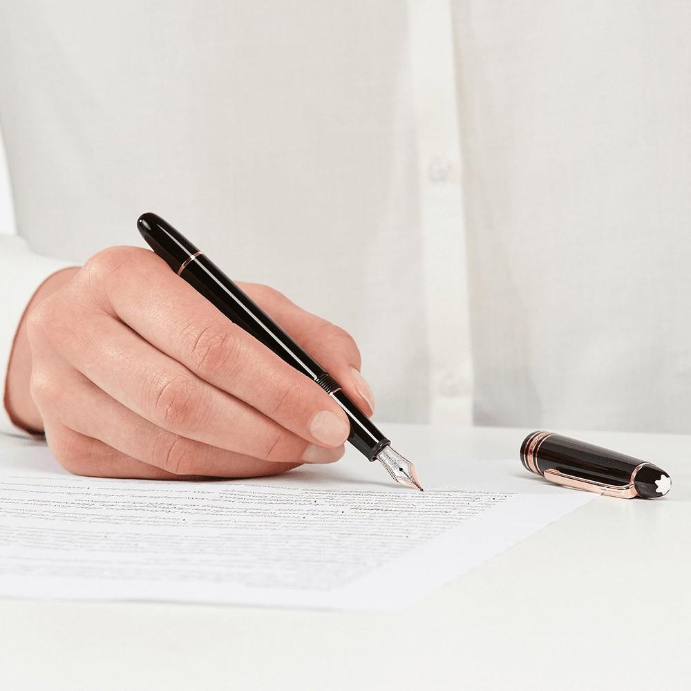 Pix Montblanc Meisterstück Red Gold Classique vârf F 112675 - Gioielleria Capodagli