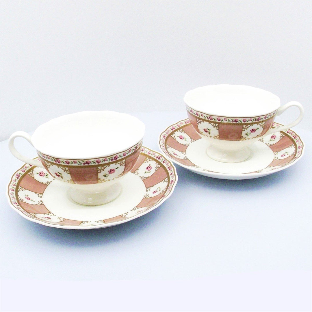 Narumi set van 2 Sinfino theekopjes in Bone China porselein met gouden afwerking A/0025 - Gioielleria Capodagli