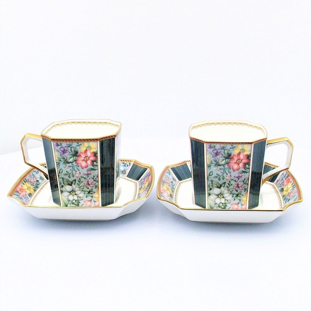 Narumi set van 2 koffiekopjes in Bone China porselein met gouden afwerking A/SMA307 - Gioielleria Capodagli