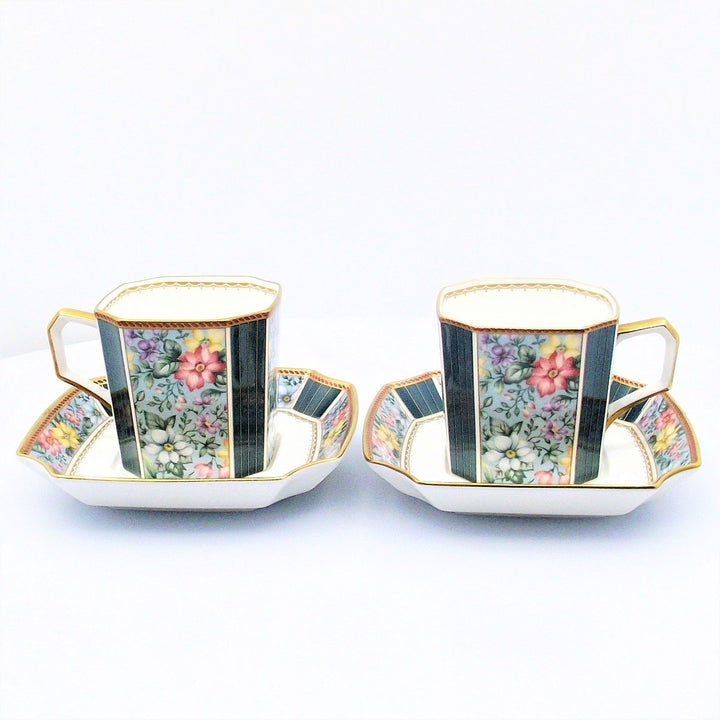 Narumi set med 2 kaffekoppar i Bone China-porslin med guldfinish A/SMA307 - Gioielleria Capodagli