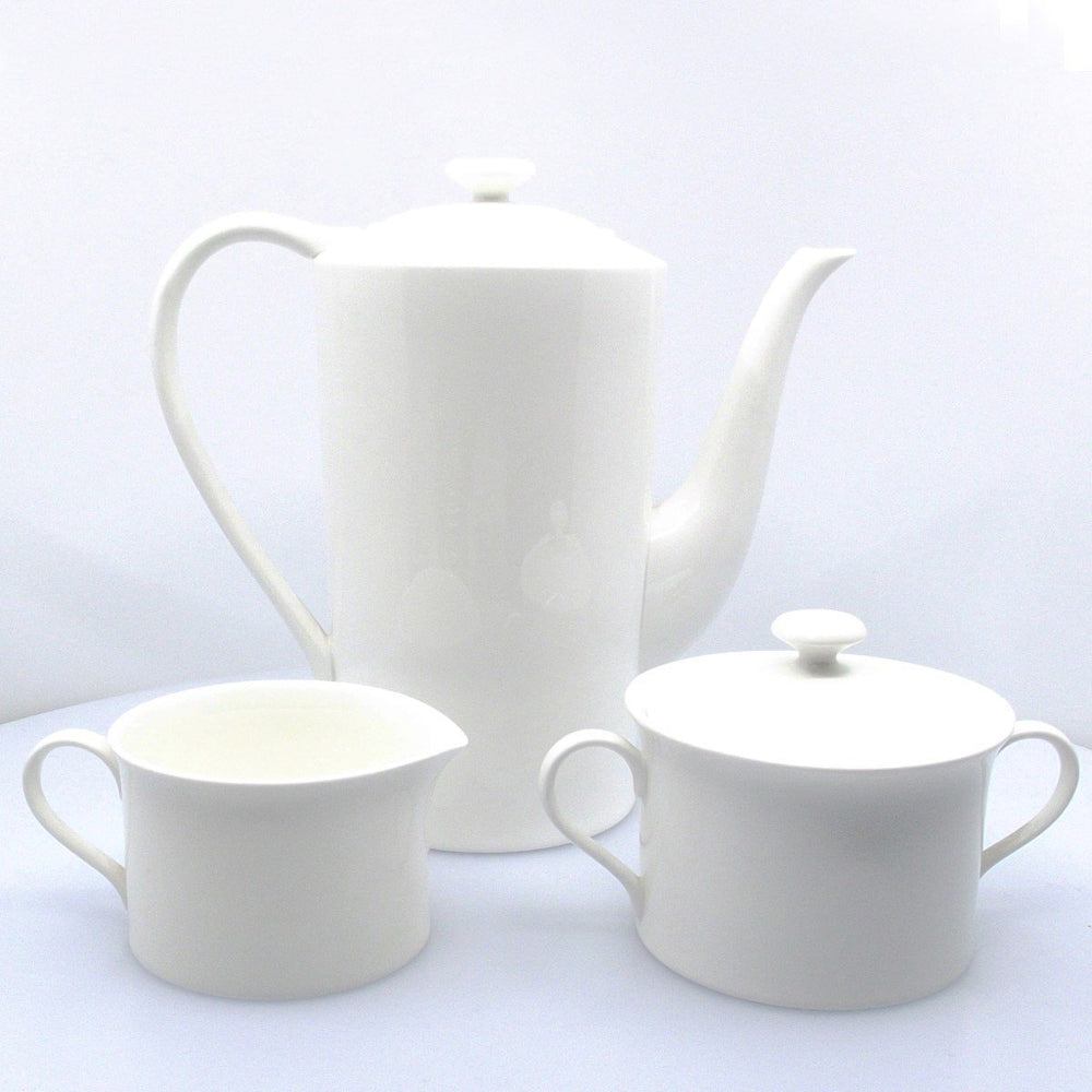 Narumi theeservies 3 delig koffie melkkan suikerpot Bone China porselein A/0558 - Gioielleria Capodagli