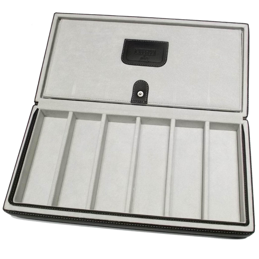 Officina Italia box set för 12 svarta läderklockor 0FF.02 - Gioielleria Capodagli