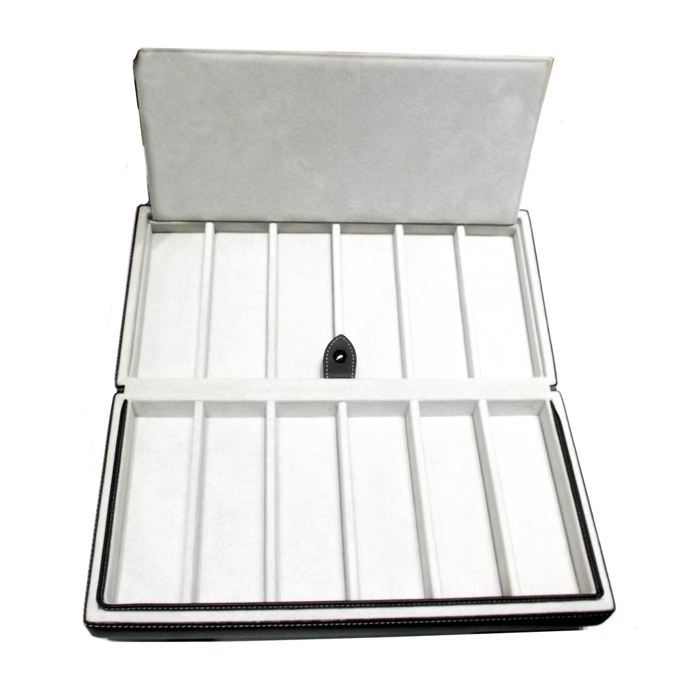 Officina Italia box set för 12 svarta läderklockor 0FF.02 - Gioielleria Capodagli