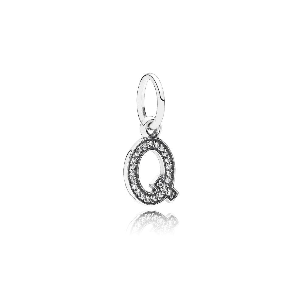 Pandora-Charm Buchstabe Q 925 Silber 791329CZ - Capodagli Jewellery