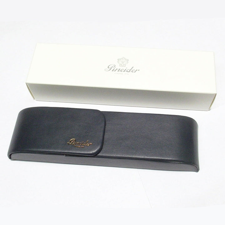 Pineider case for 2 writing instruments blue leather POOKV 3135334 - Capodagli 1937