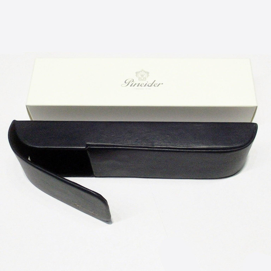 Pineider case for 2 writing instruments blue leather POOKV 3135334 - Capodagli 1937