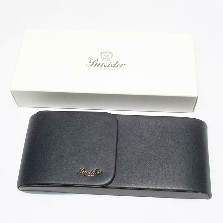 Pineider case for 3 writing instruments blue leather POOKV 3136334 - Capodagli 1937