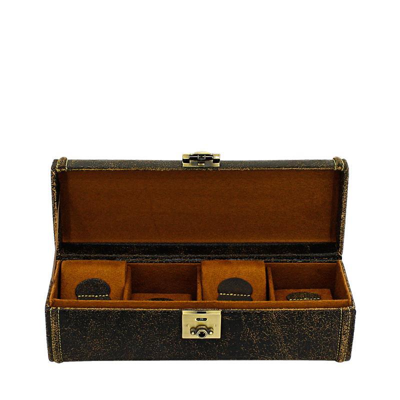 Friedrich23 Suporte de relógio cubano 4 lugares Marrom 27021-6 - Capodagli 1937