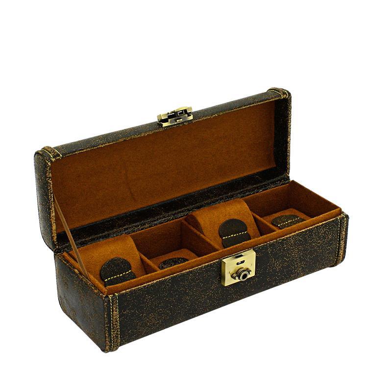 Friedrich23 Suporte de relógio cubano 4 lugares Marrom 27021-6 - Capodagli 1937