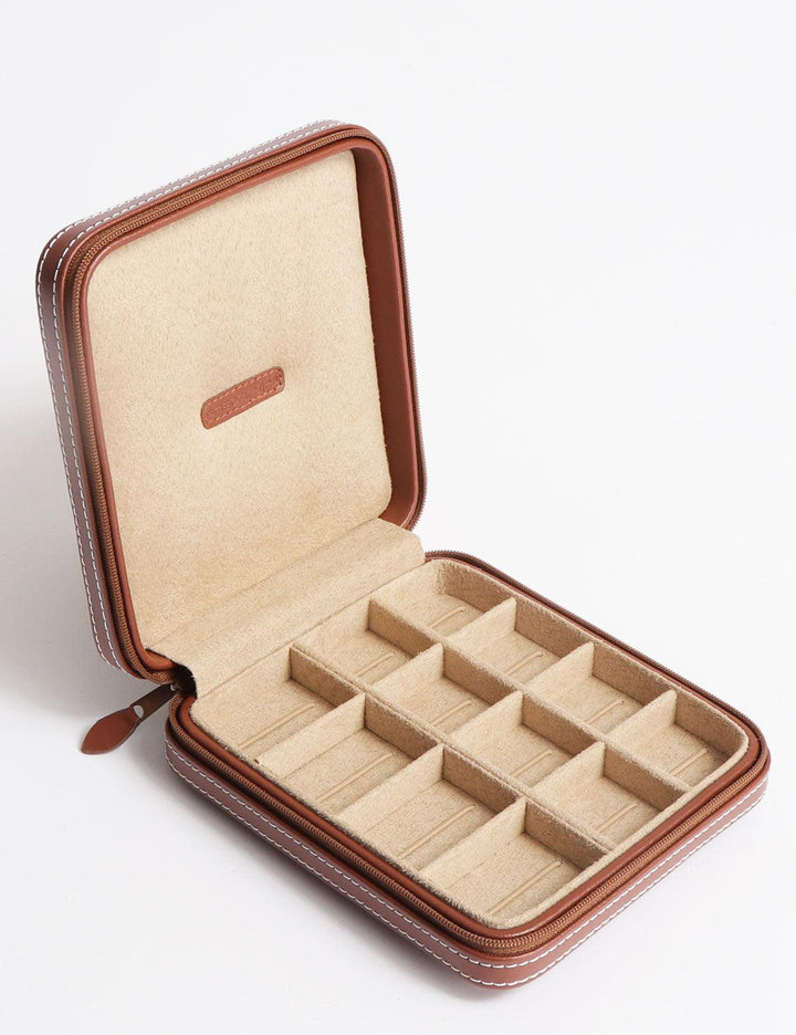 Friedrich23 Cordoba Brown Reißverschluss-Schmuckkästchen 26204-3 - Capodagli 1937