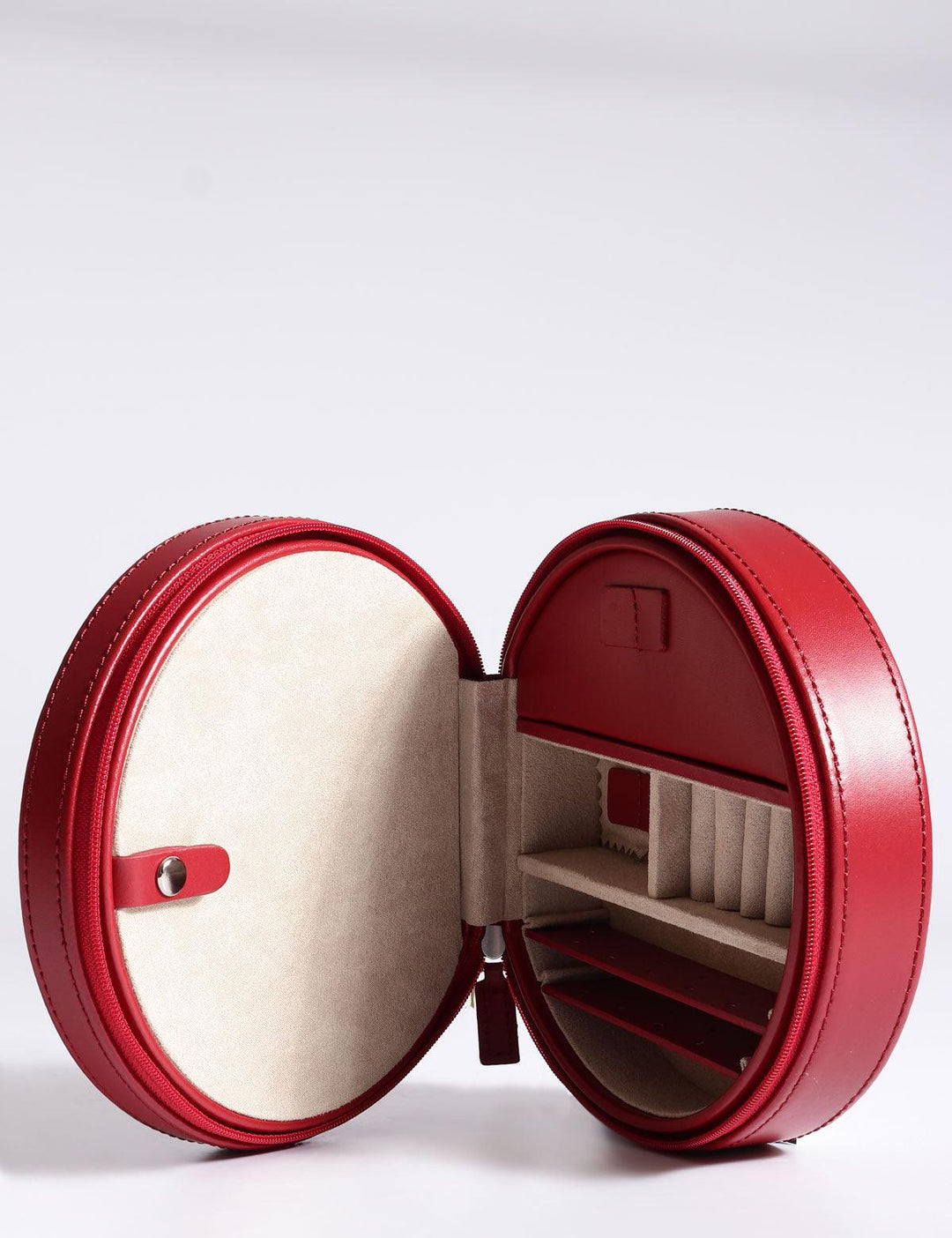 Cutie rotundă pentru bijuterii Friedrich23 Cordoba Red 26216-4 - Capodagli 1937