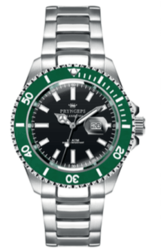 Ceas barbatesc Pryngeps Mediterraneo Professional negru 42mm otel cuart A1016/1 NV - Gioielleria Capodagli