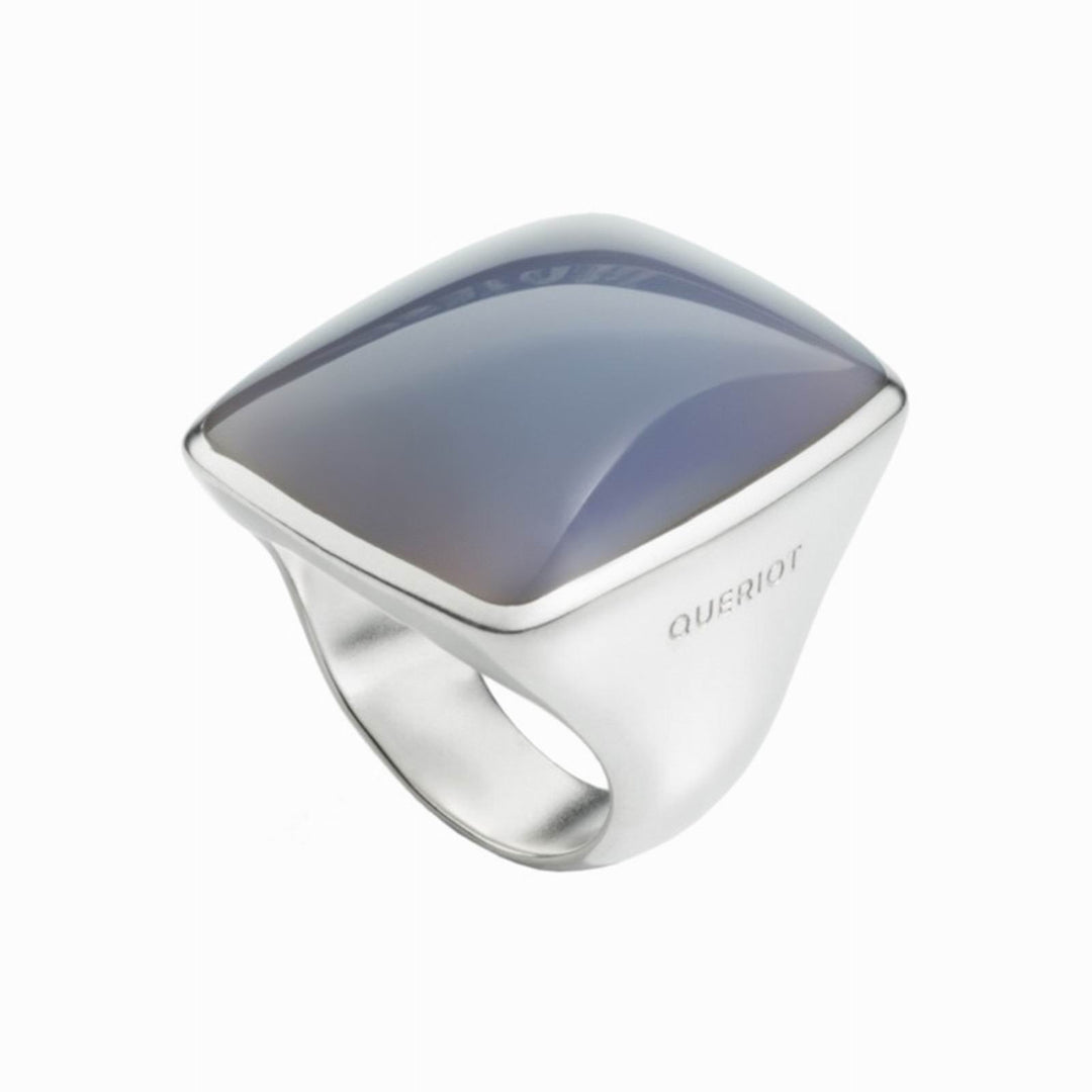 Pierścionek Queriot Szary agat Daphne srebro 925 A13A00CLEAGR-56 - Gioielleria Capodagli