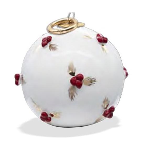 Sbordone palla di natale Sospesi Ad Un Filo D. 10cm porcellana decoro oro PL10RO - Capodagli 1937