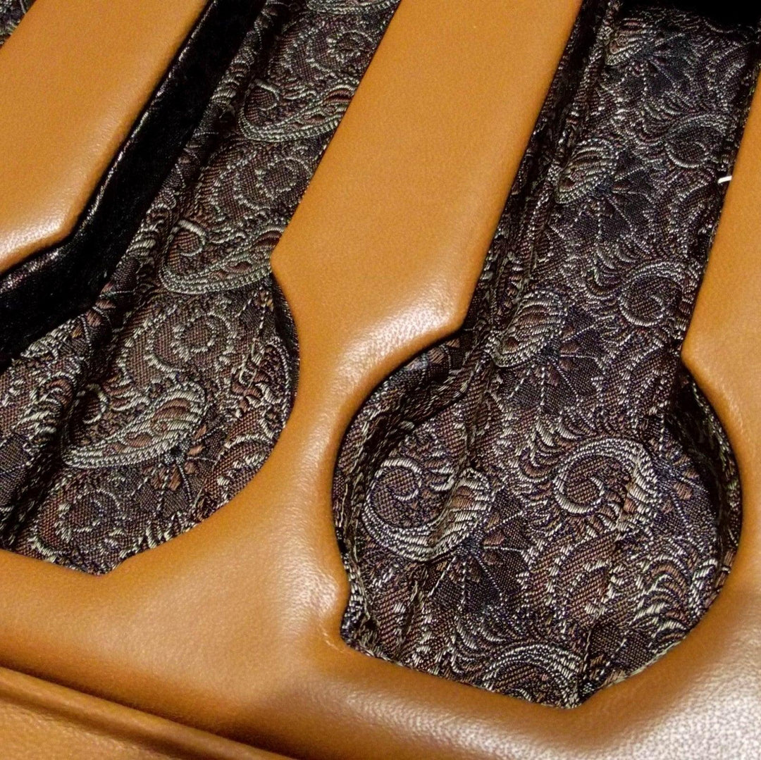 Scatola del Tempo klockbox 4+4 brunt lädersilke OFF.05 - Gioielleria Capodagli