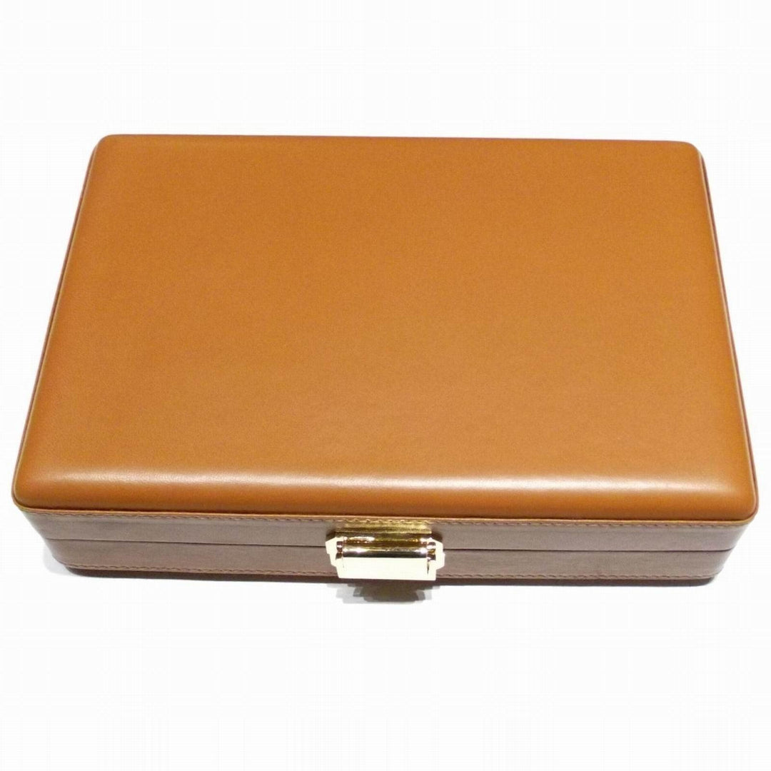 Scatola del Tempo klockbox 4+4 brunt lädersilke OFF.05 - Gioielleria Capodagli