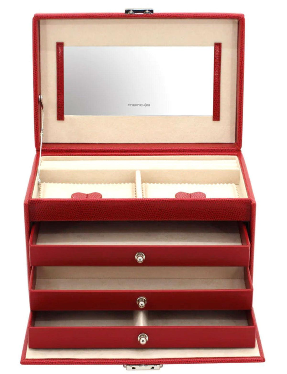 Friedrich23 jewelery box with python effect Red 23255-40 - Capodagli 1937