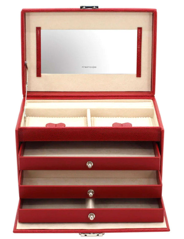 Friedrich23 jewelery box with python effect Red 23255-40 - Capodagli 1937