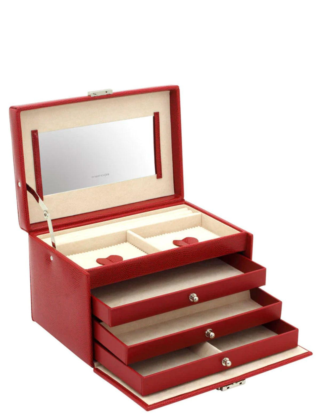 Friedrich23 jewelery box with python effect Red 23255-40 - Capodagli 1937