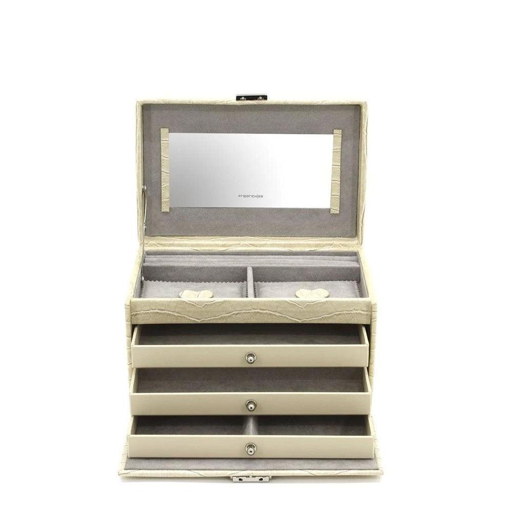 Friedrich23 Joyero beige con estampado de cocos 23254-30 - Capodagli 1937