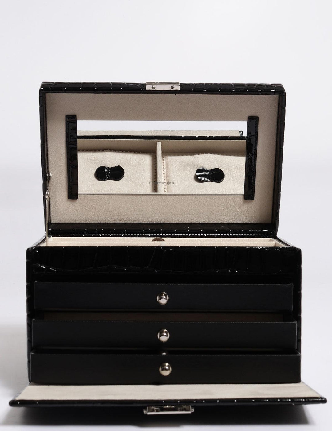 Scatola porta gioielli Friedrich23 stampa cocco Black 23254-20 - Capodagli 1937