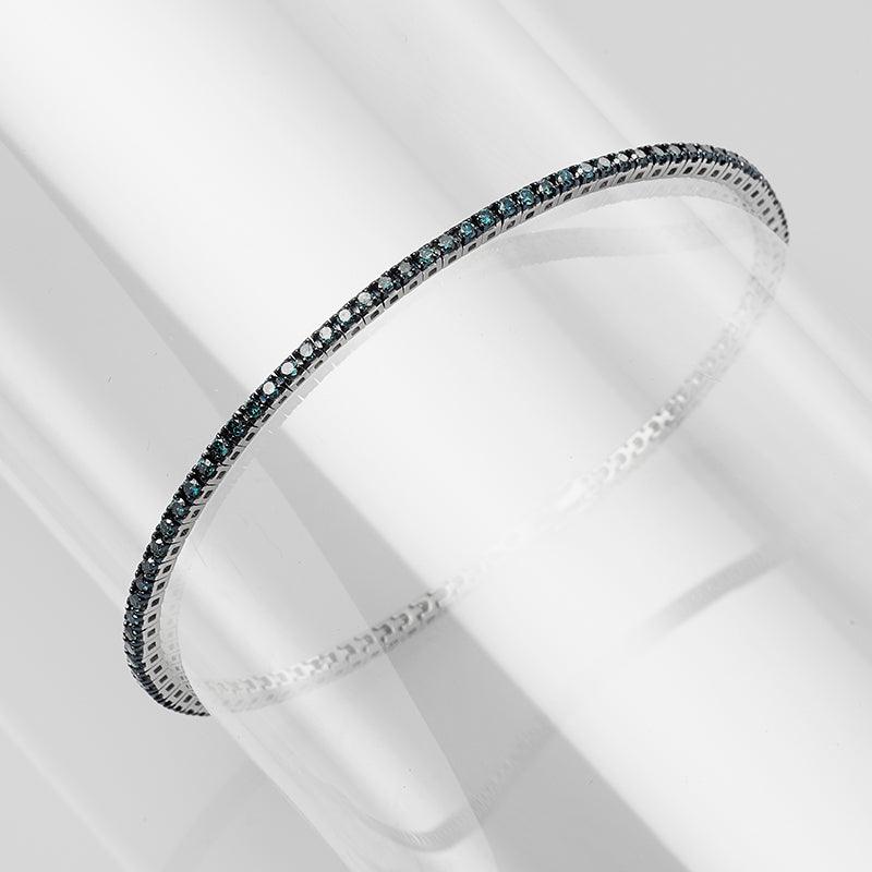 Sidalo tennisranneke 18kt valkokultaa ja 2,33kt sinisiä timantteja M5188-3BB 0208BR - Capodagli 1937