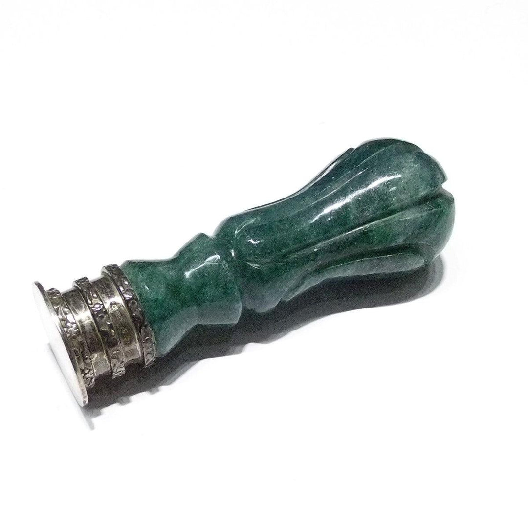 Aventurine seal based on burnished 925 silver A-0218-A - Gioielleria Capodagli