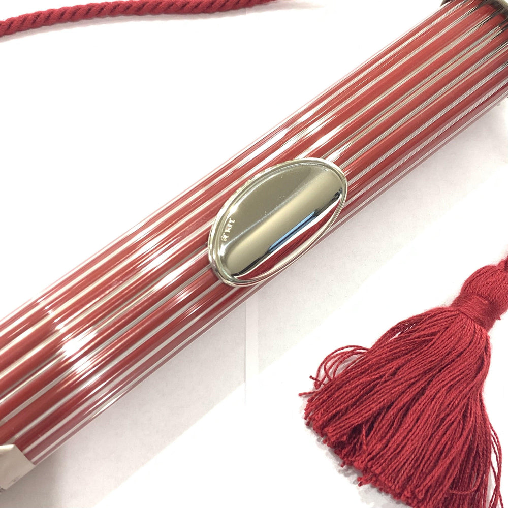 Sovrani cylindrisk kasse Laurea glas og harpiks sølv laminat Laurea01 - Capodagli 1937