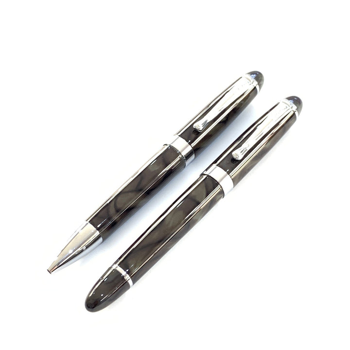 Paire de stylos à bille et roller Sovereigns effet marbre W2909 - Gioielleria Capodagli