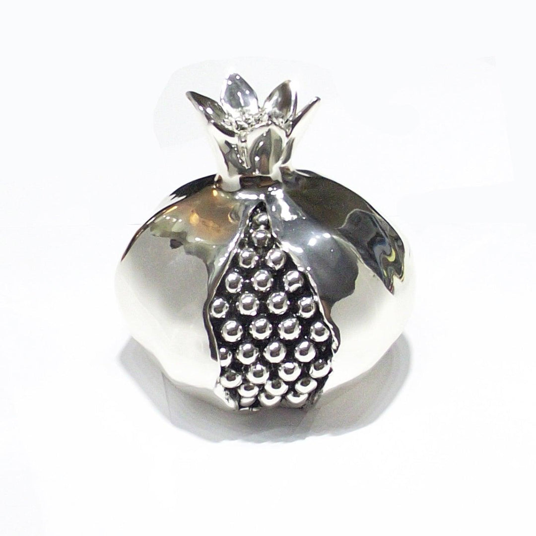 Sovrani granatæble harpiks diameter 12 cm sølv laminat R 17126 - Gioielleria Capodagli