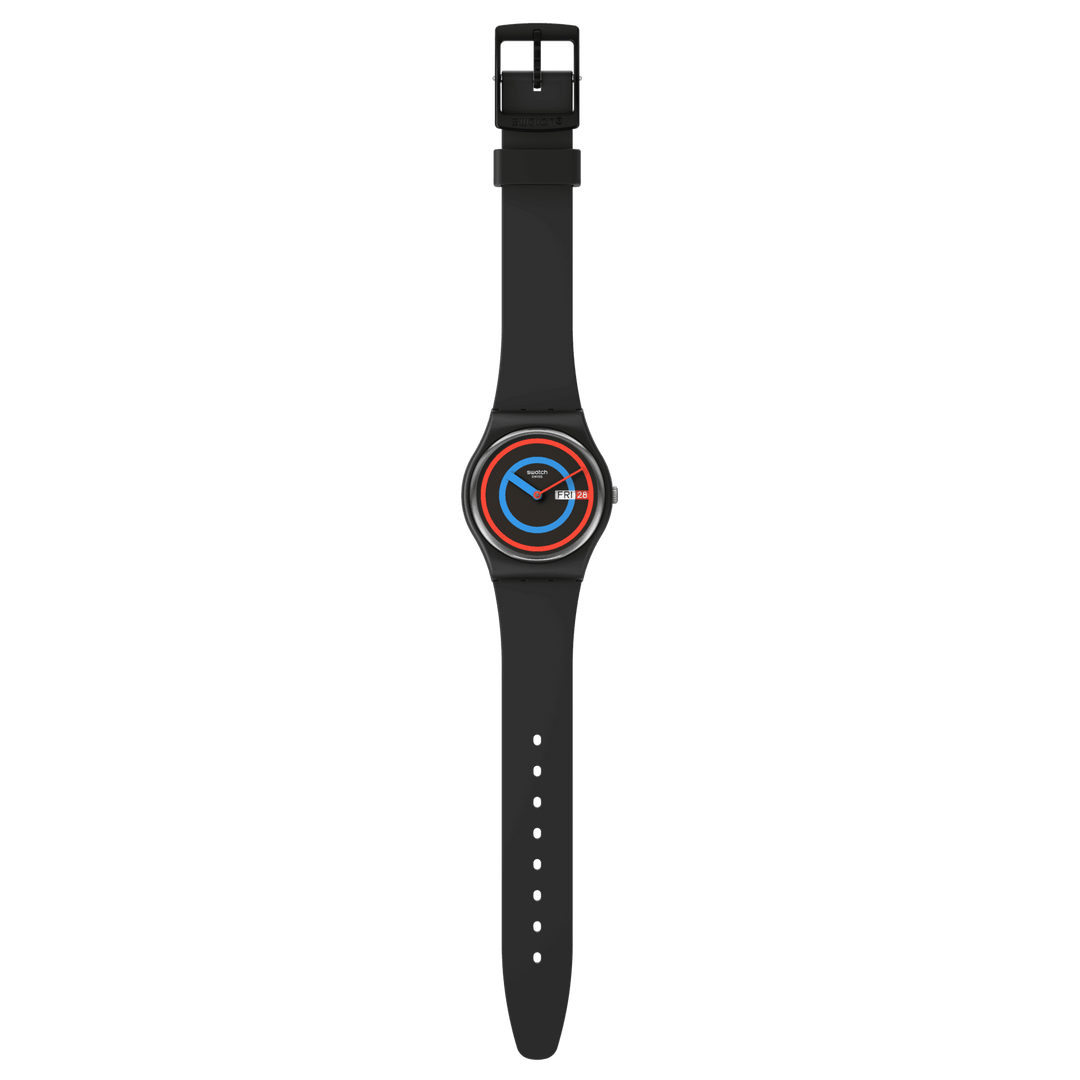 Swatch-Uhr CIRCLING BLACK Originals Gent Biosourced 34 mm SO28B706 – Capodagli 1937