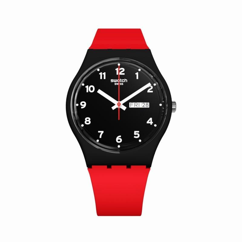 Swatch-Uhr RED GRIN Originals Gent 34mm GB754 - Capodagli Jewellery