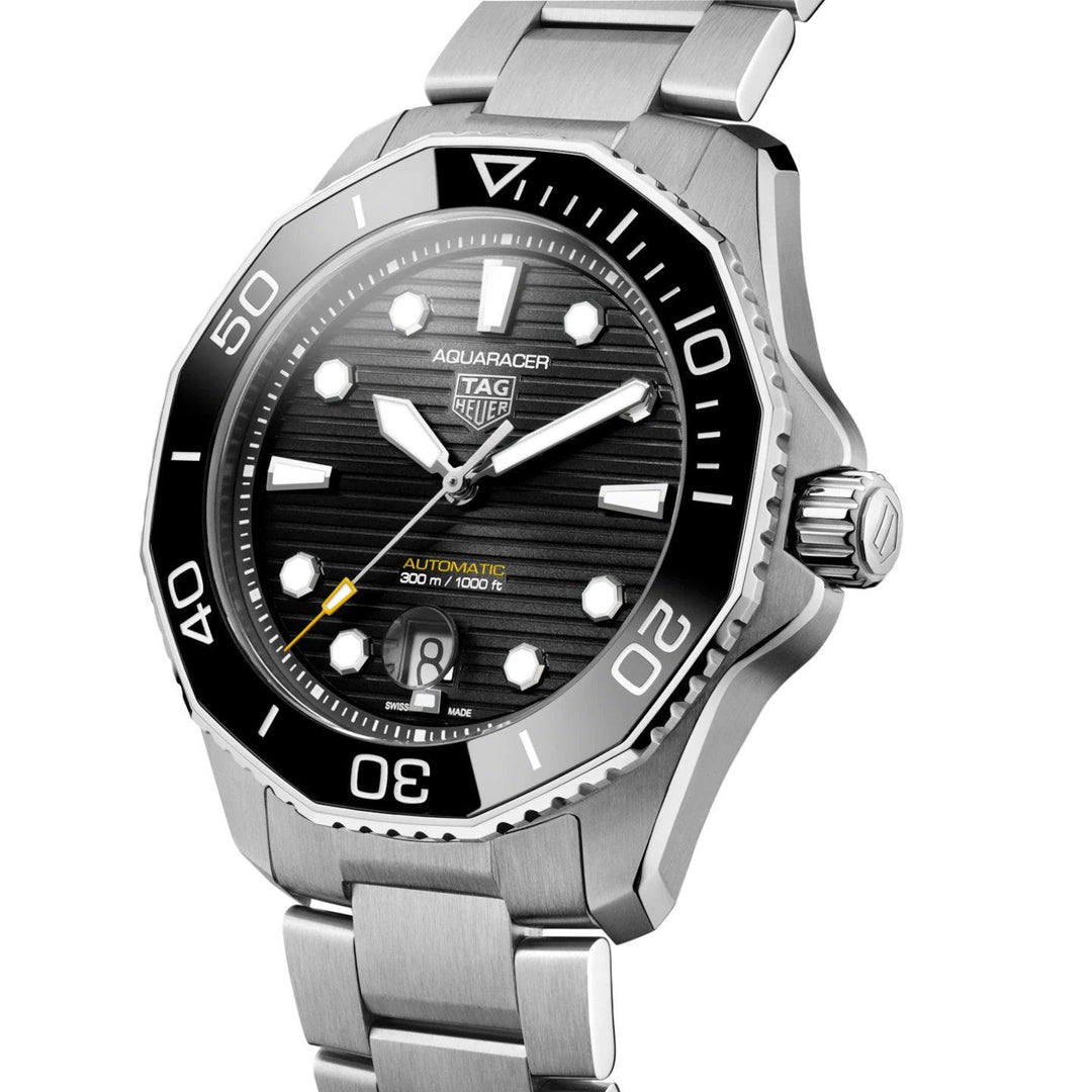 TAG Heuer watch Aquaracer Professional 300 Caliber 5 43mm black automatic steel WBP201A.BA0632 - Capodagli 1937