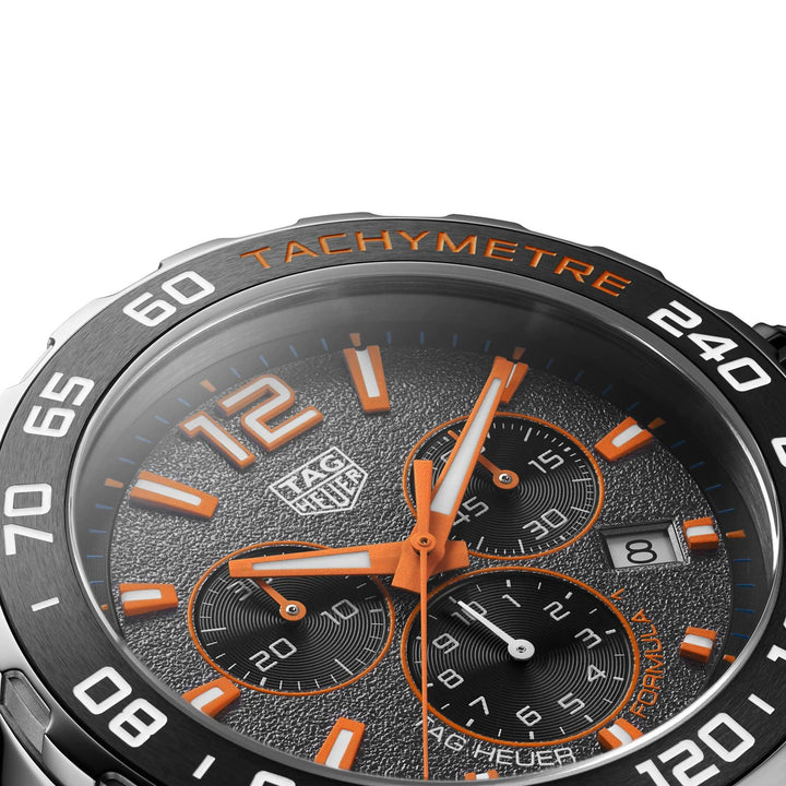 Relógio TAG Heuer Fórmula 1 43 mm cronógrafo cinza quartzo aço CAZ101AH.BA0842 - Capodagli 1937