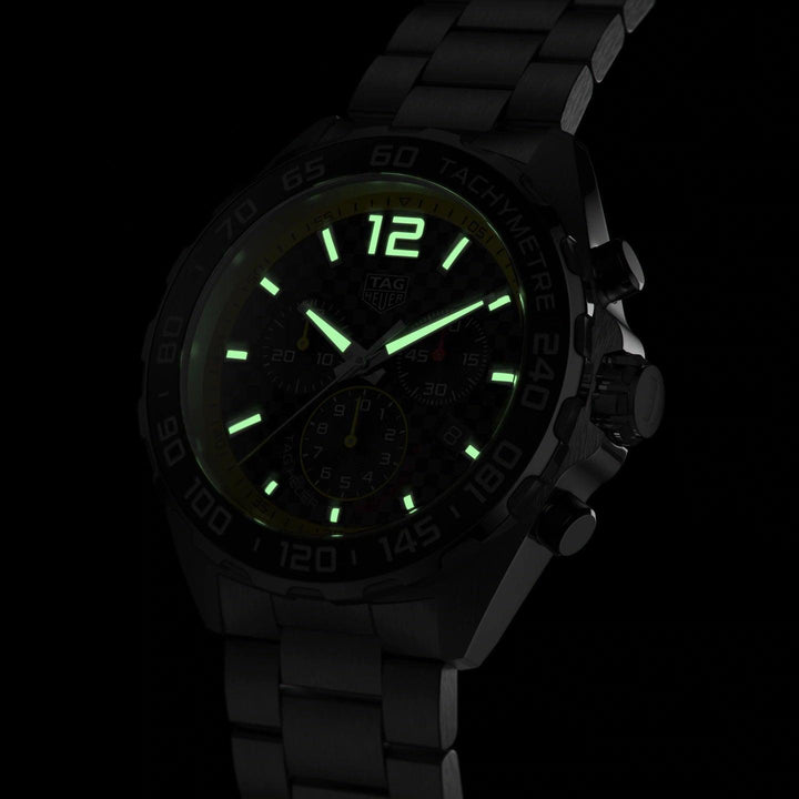 Relógio TAG Heuer Fórmula 1 43mm cronógrafo preto quartzo aço CAZ101AC.BA0842 - Gioielleria Capodagli