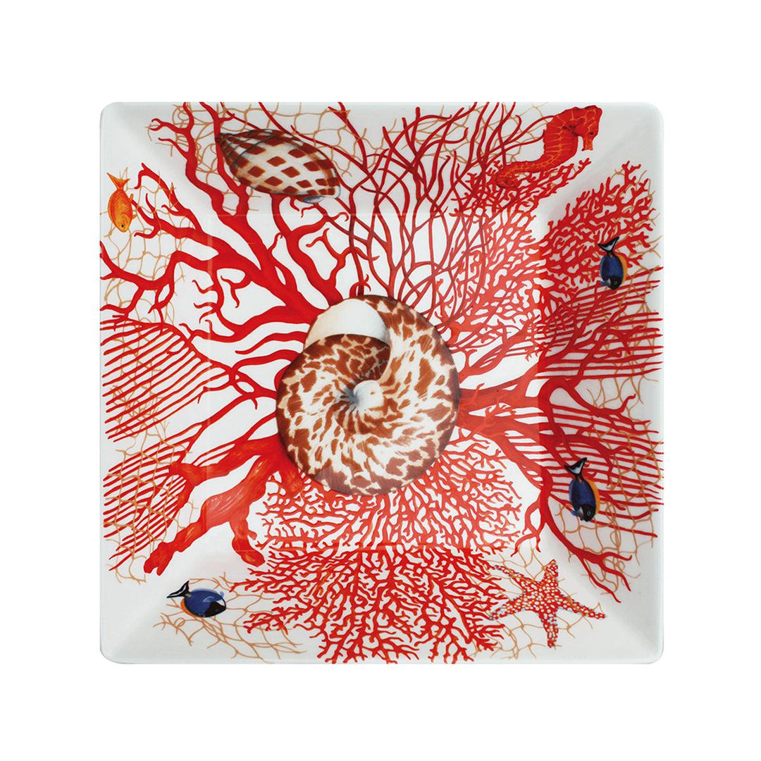 Tigela grande quadrada Taitù Mare porcelana de osso fino 12-3-11 - Gioielleria Capodagli