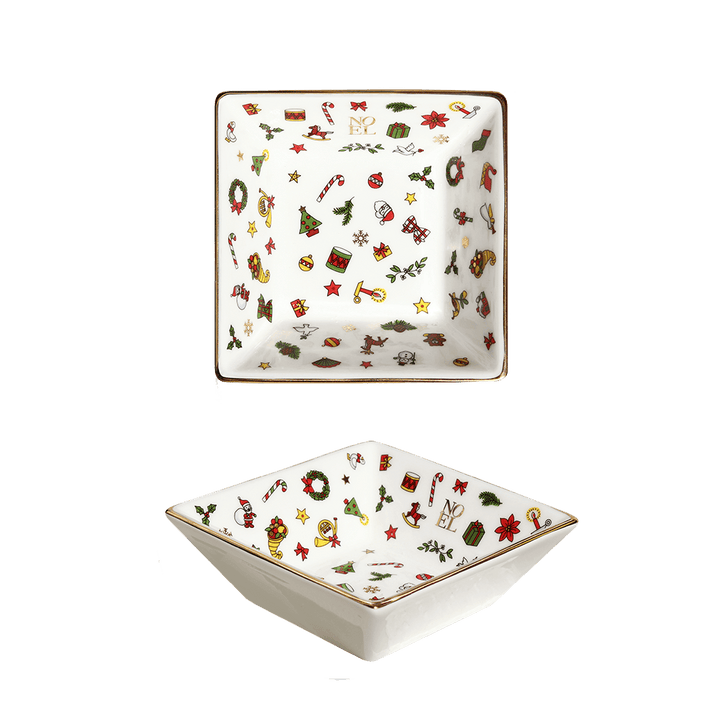Taitù firkantet skål Noel Oro Collection Fine Bone Kina 12-4-14 - Capodagli 1937