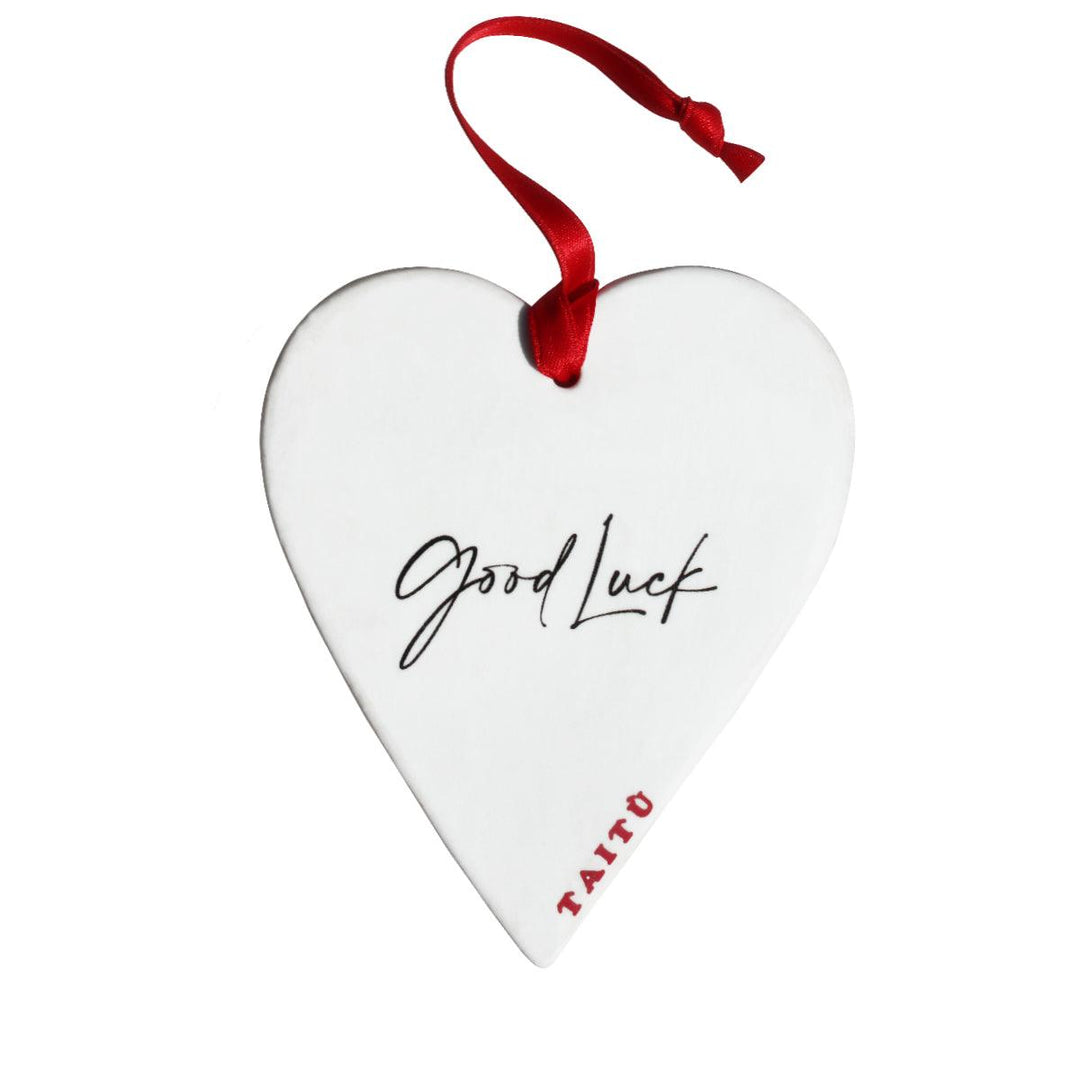 Taitù Dekoracja serca powodzenia 8,5x10cm Fine Bone China 12-6-22-E - Gioielleria Capodagli