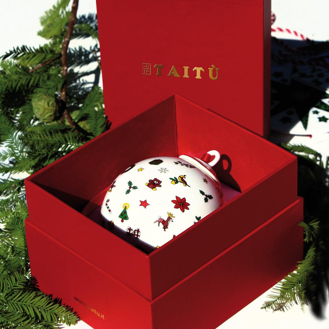 Taitu kugle dekoration Noel Oro Ball 8cm Fint Porcelæn 12-4-17 - Capodagli 1937