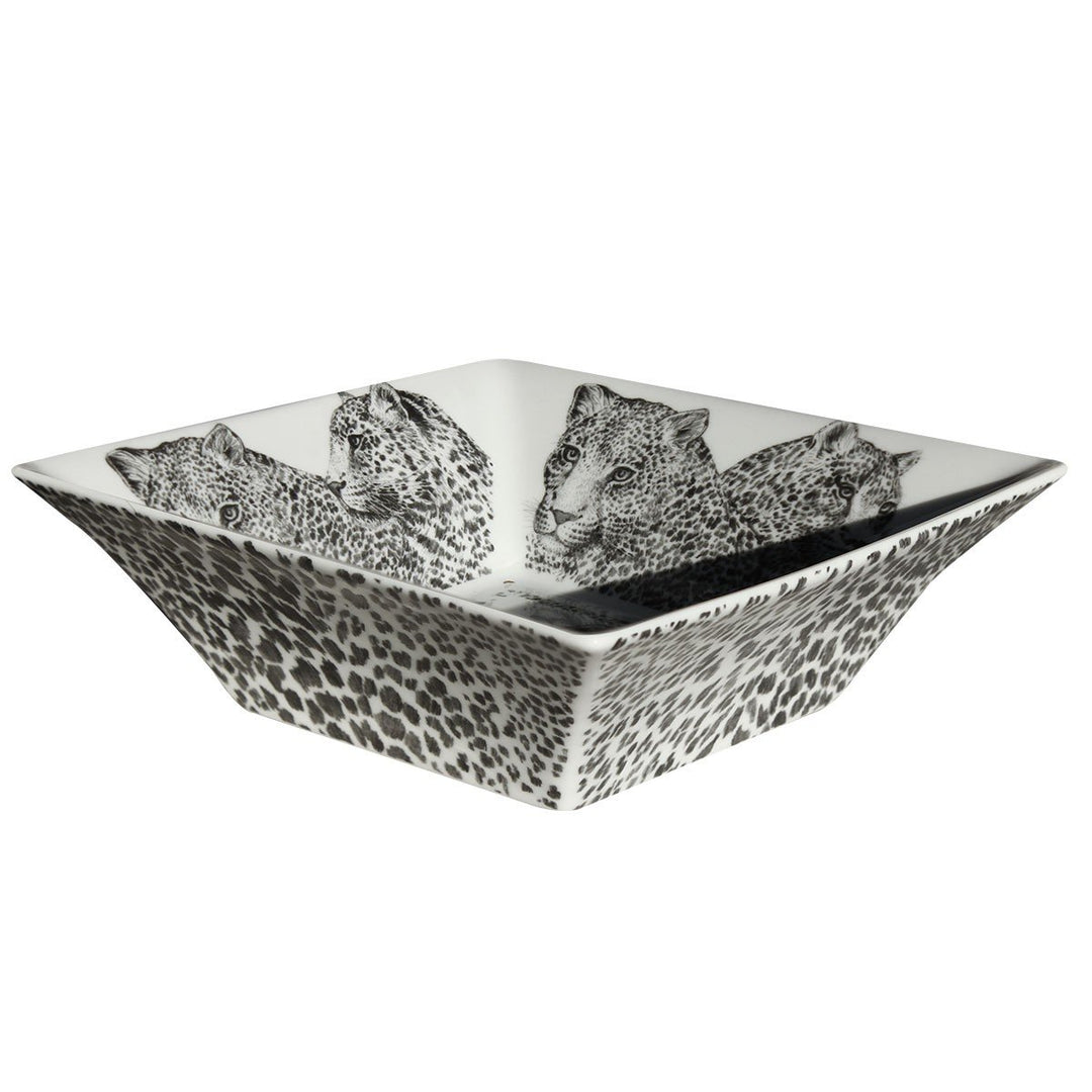Taitù multifunctioneel medium luipaard Wild Spirit 17x17cm porselein 13-1-11-A - Gioielleria Capodagli