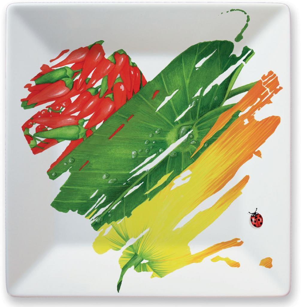 Taitù QuadroCuore vazio de bolso 21,5cm porcelana fina 4-10 - Gioielleria Capodagli